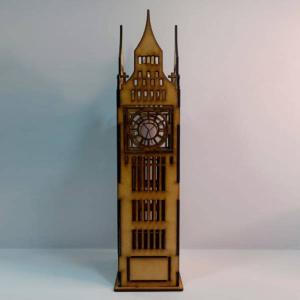 Miniatura Relógio de Londres Madeira MDF Crua 2mm   Recorte a Laser 