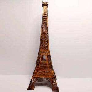 Miniatura Torre Eiffel Madeira MDF Crua 2mm   Recorte a Laser 